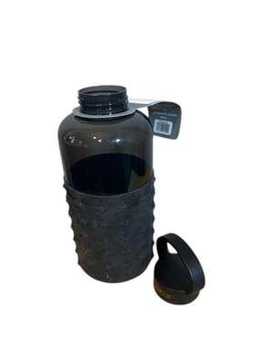 FormFit Tone 33.8oz 1 Liter Black Plastic Water Bottle BPA Free Leak Proof